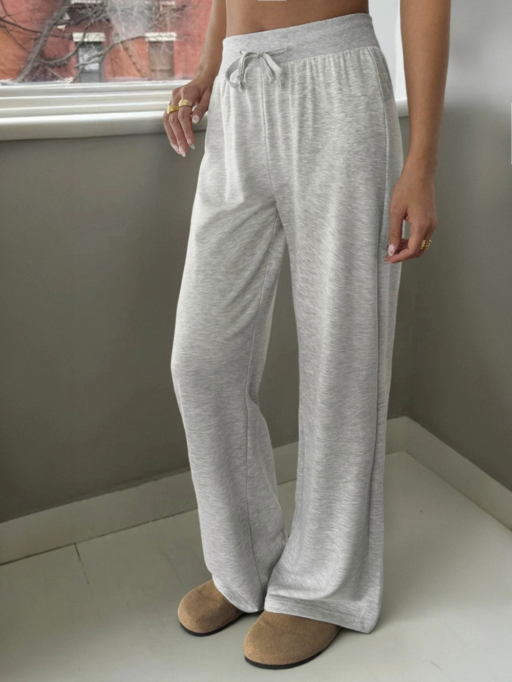 Zara Solid Color Drawstring Pants Spring Summer Style